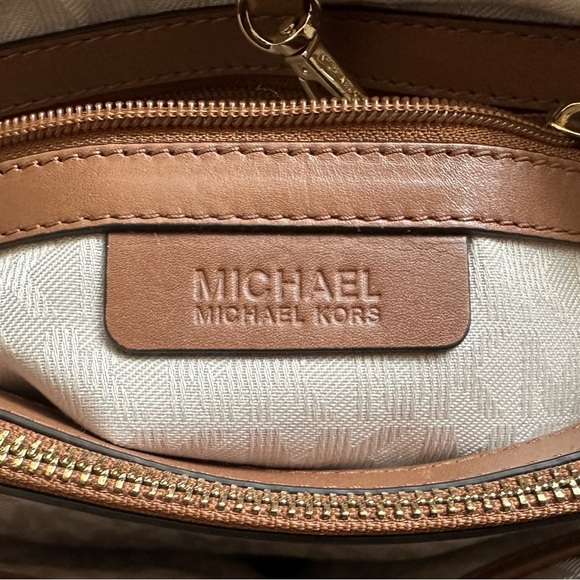 MICHAEL Michael Kors Rosalie East West Straw Tote w/Leather Trim GUC - Picture 3 of 16